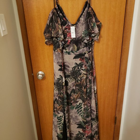 Brand New City Chic Tropical Print Maxi Dress - Picture 1 of 9